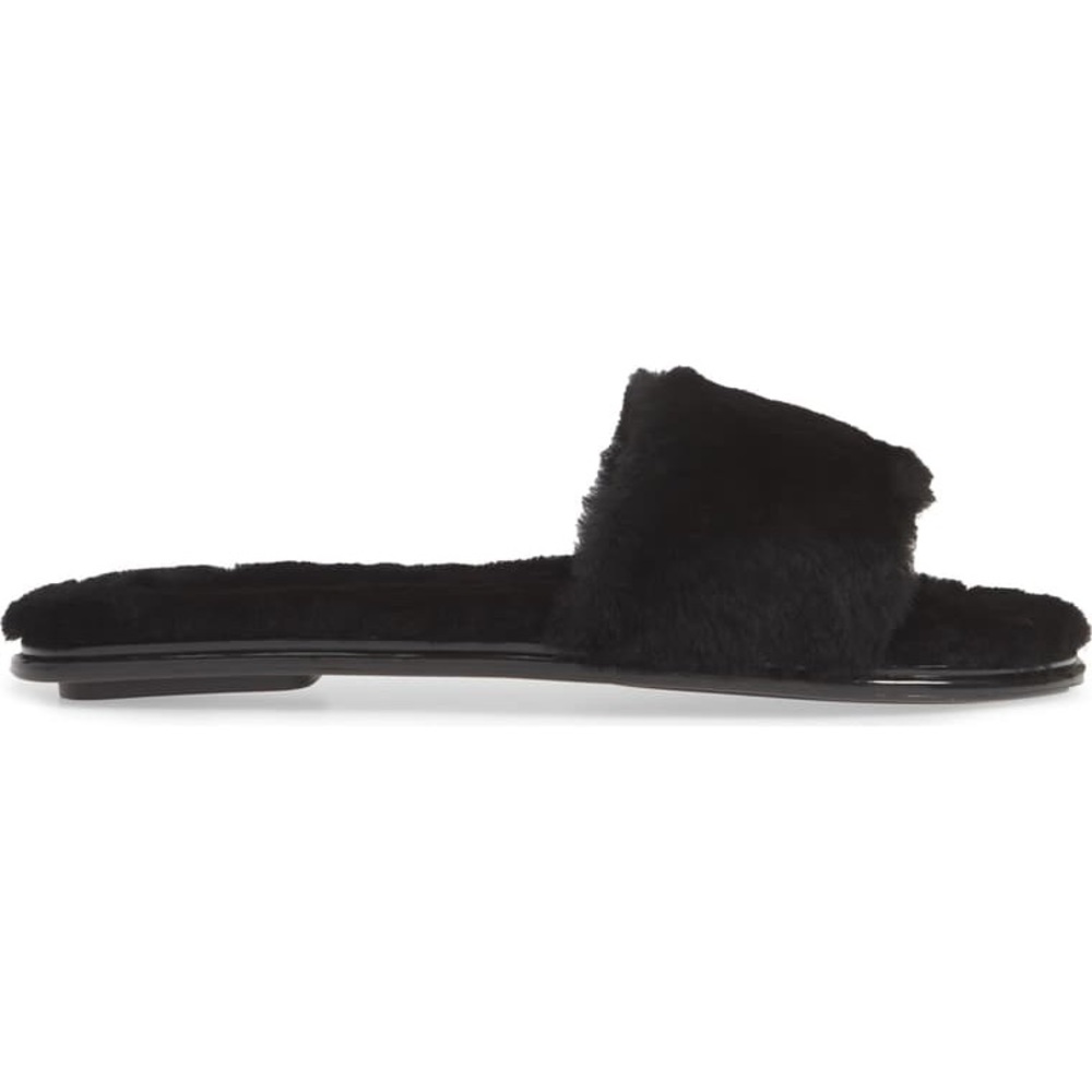 Rebecca Minkoff Palah Shearling Slide in Black